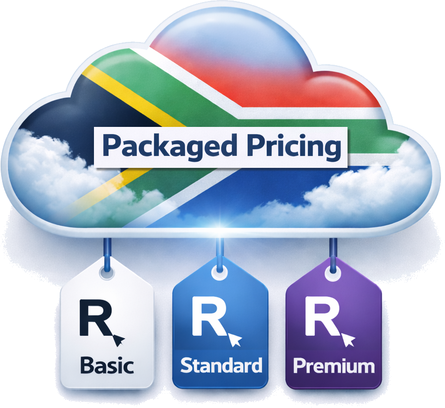 Packaged Pricing (Starting From) - Cloud options priced in South African Rands